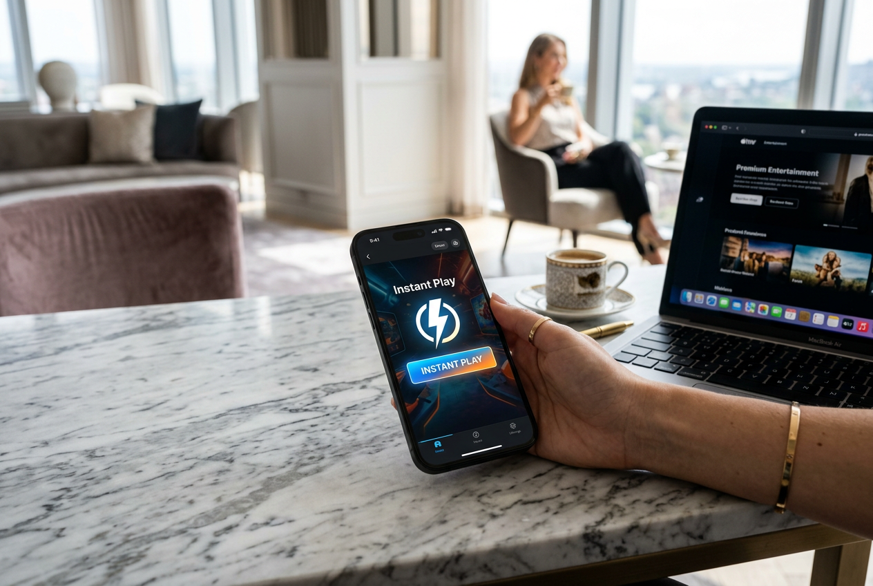 Digital device showing a fast registration process.